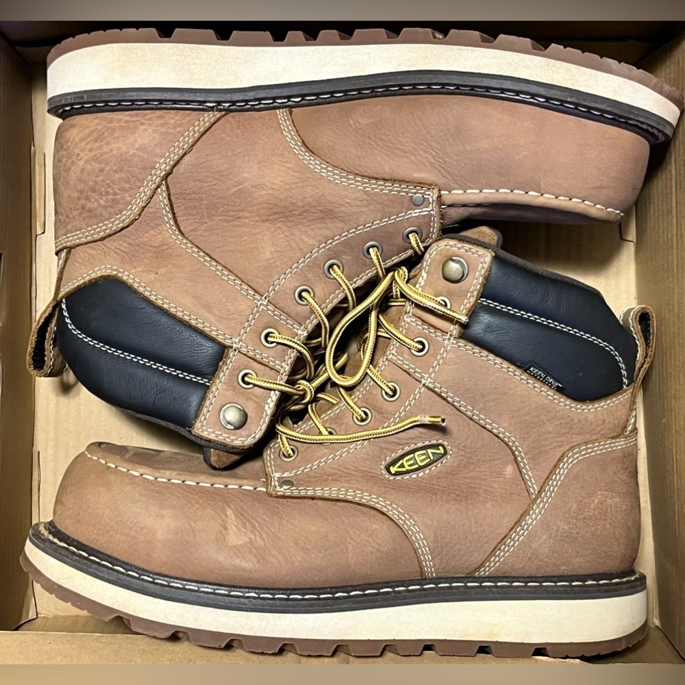 KEEN Men's Cincinnati 6" Composite Toe Waterproof Wedge Work Boots - Picture 11 of 13